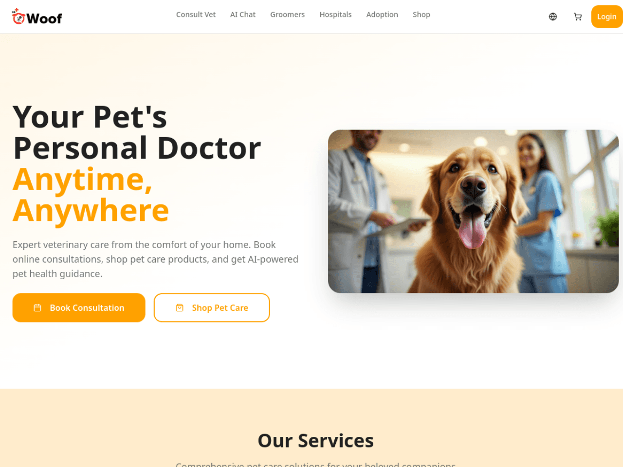 Dr Woof — live website screenshot